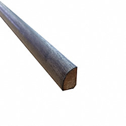Prefinished Chestnut Hevea Hardwood 1/2 in thick x .75 in wide x 78 in Length Shoe Molding